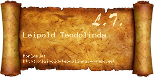 Leipold Teodolinda névjegykártya